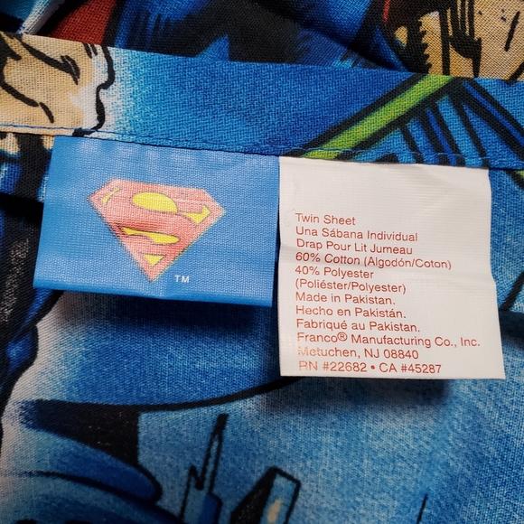 Superman Daily Planet Clark Kent Metropolis DC Comics Twin Flat Sheet - Picture 7 of 7